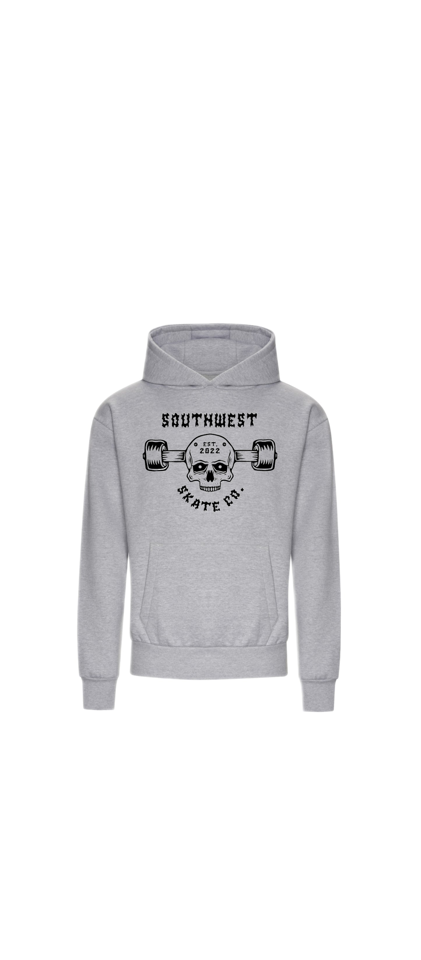 Grey southwest Skate co truck head hoodie