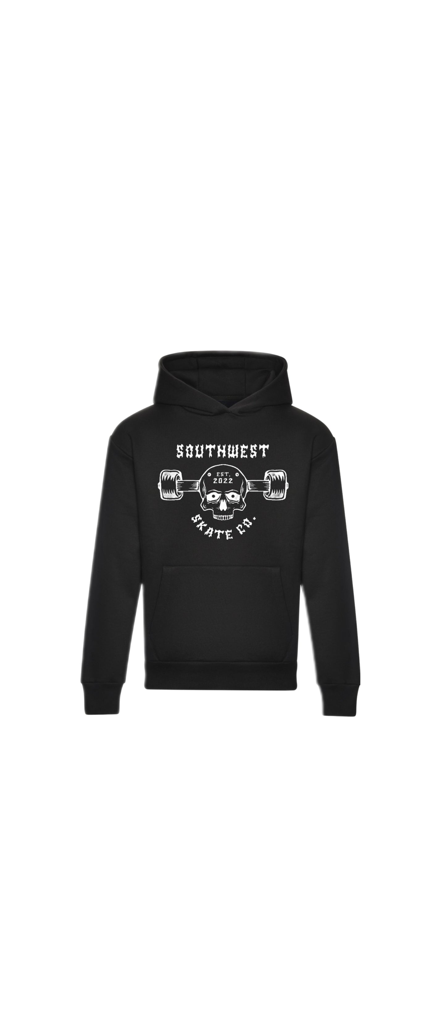 Black southwest skate co truck head hoodie