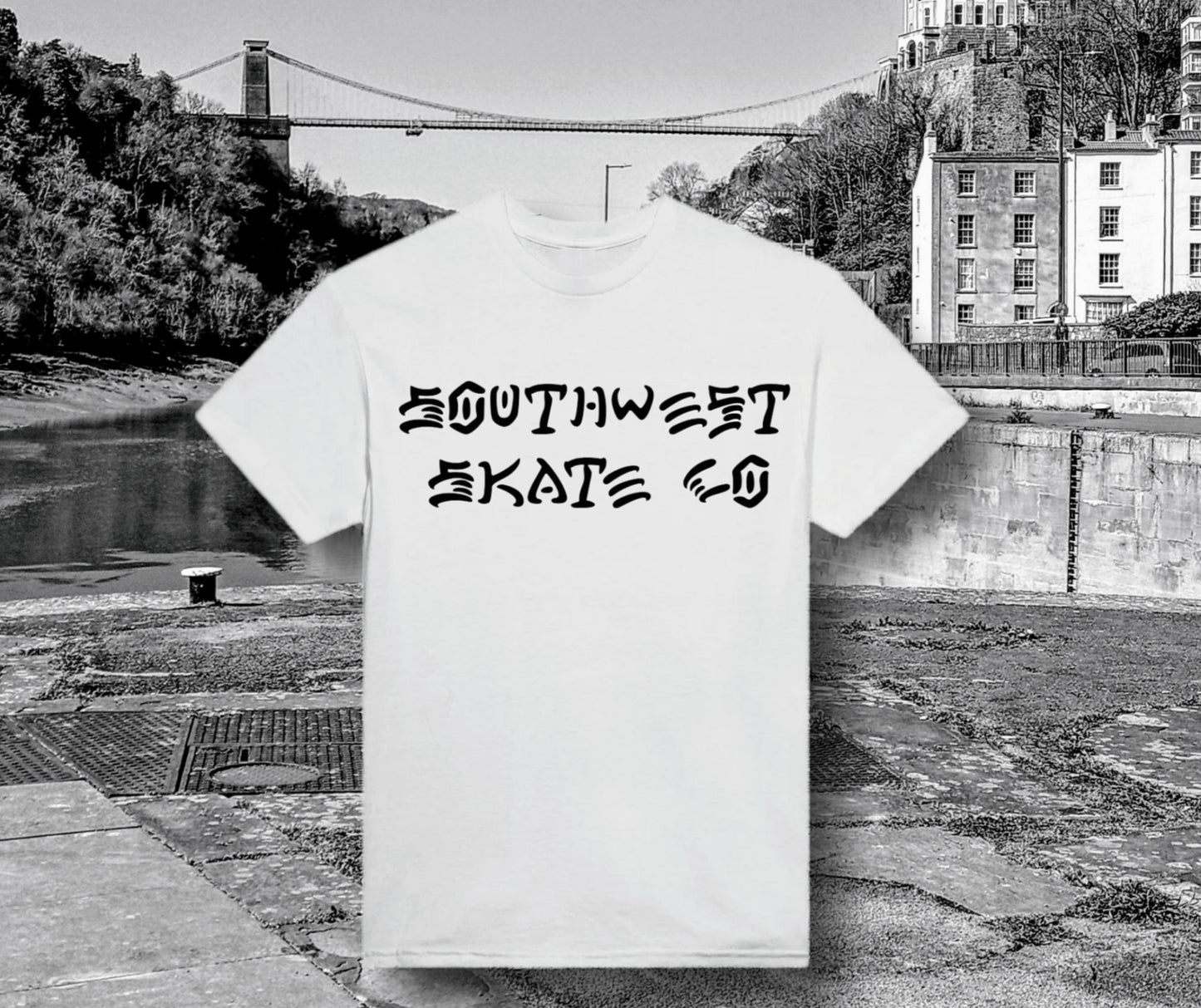 South West skate co white t-shirt