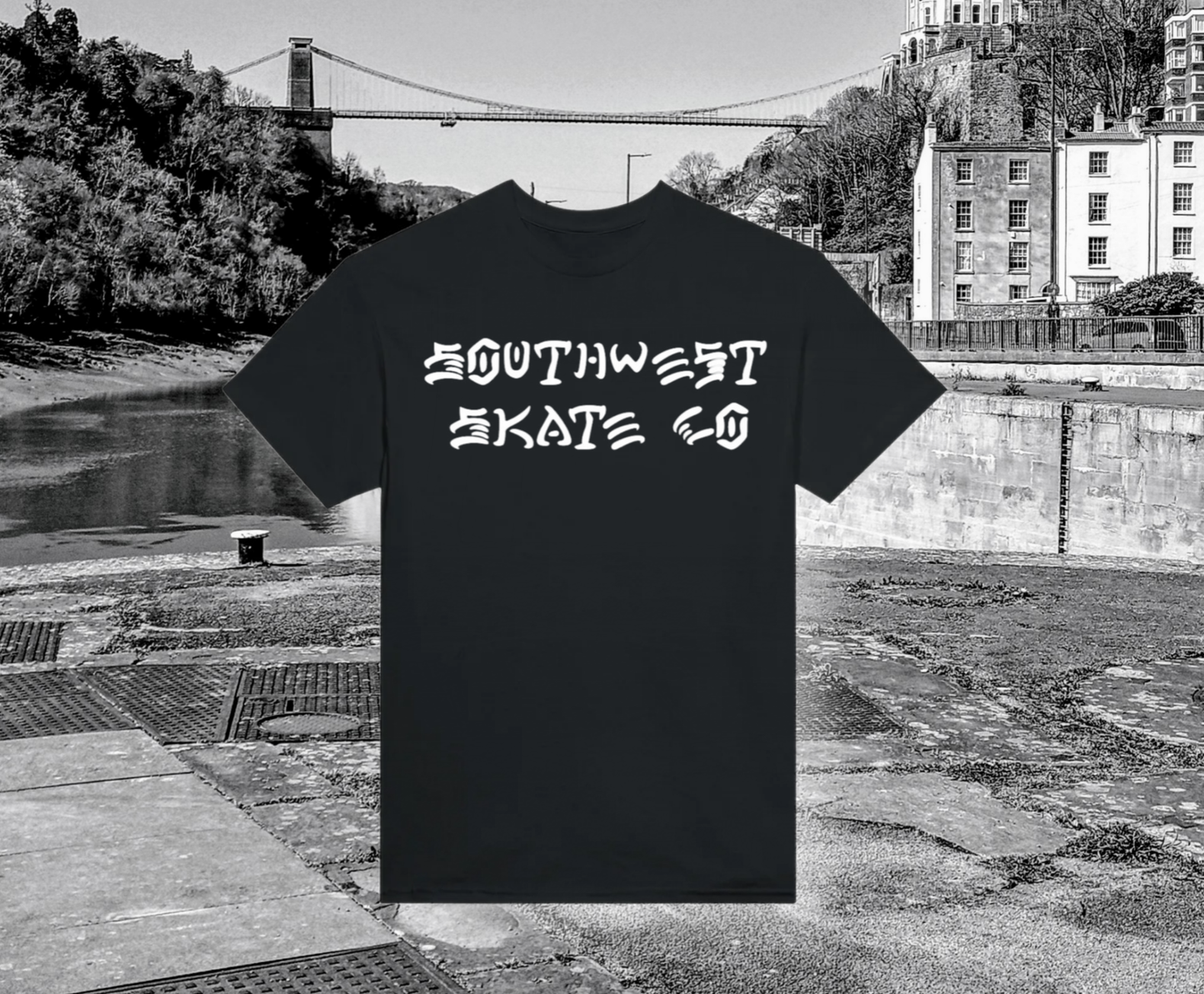 South west skate co black t-shirt
