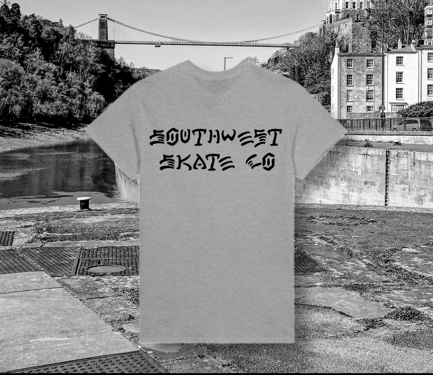 South west skate co t-shirt grey
