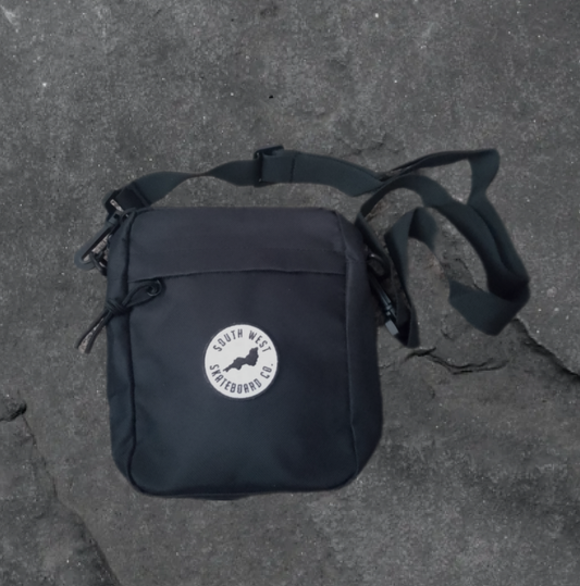 Black southwest skateboard co shoulder bag