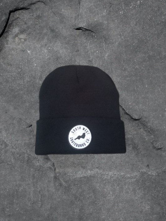 Black southwest skateboard co beanie