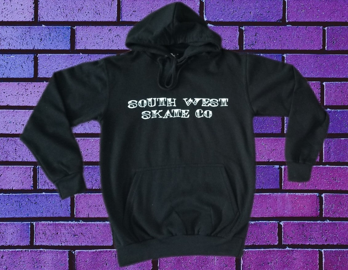 Black southwest skate co pullover hoodie