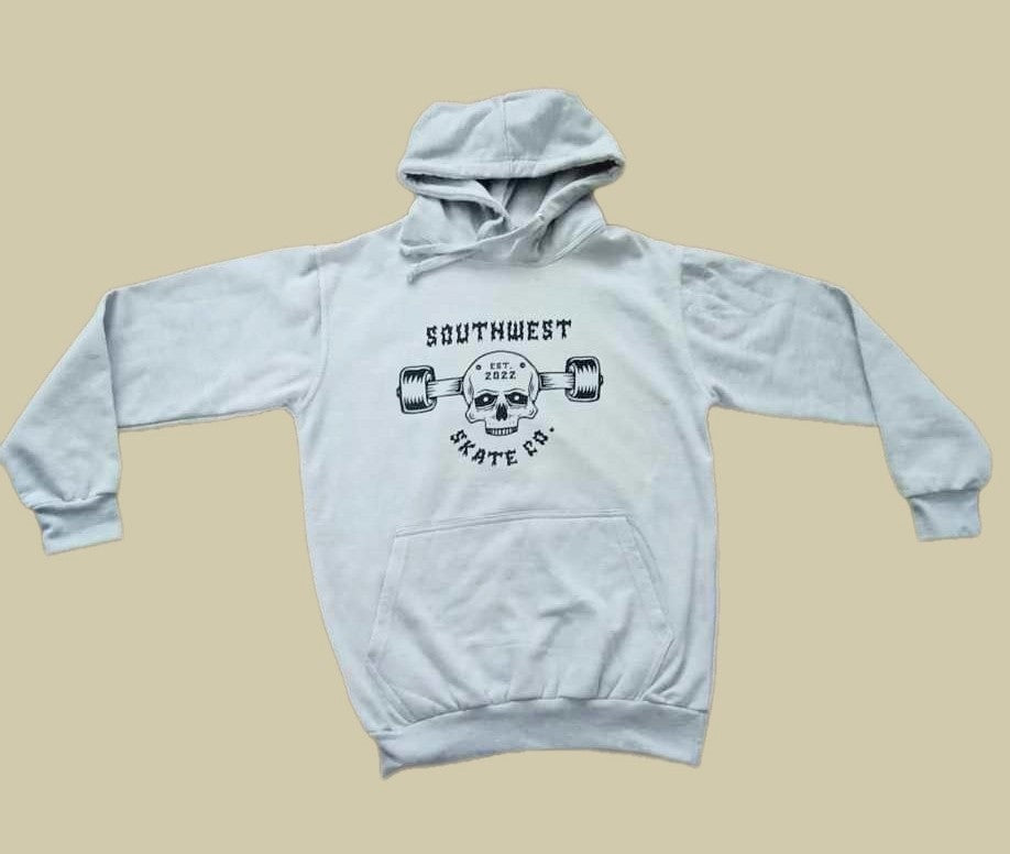 Grey southwest Skate co truck head hoodie