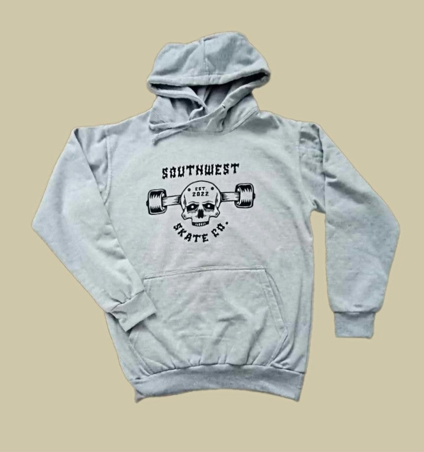 Grey southwest Skate co truck head hoodie