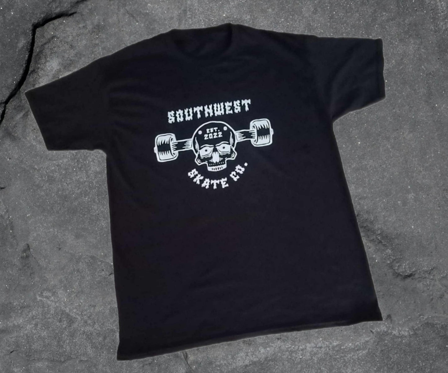 Southwest skate co black truck head t-shirt