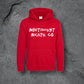 Red southwest skate co skate and destroy white logo hoodie