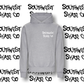 Grey southwest skate co                white back and front print hoodie