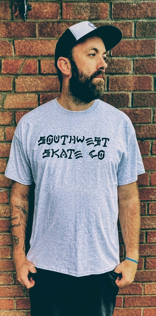 South west skate co t-shirt grey