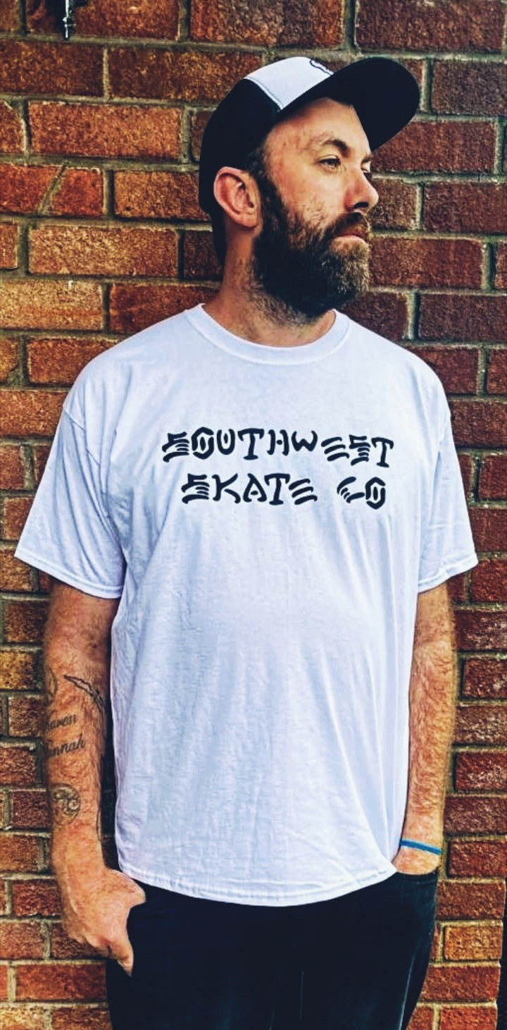 South West skate co white t-shirt