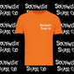 Orange southwest skate co t-shirt front and back print