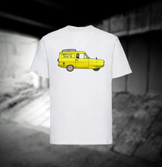 Southwest skate co fools and horses white T-shirt