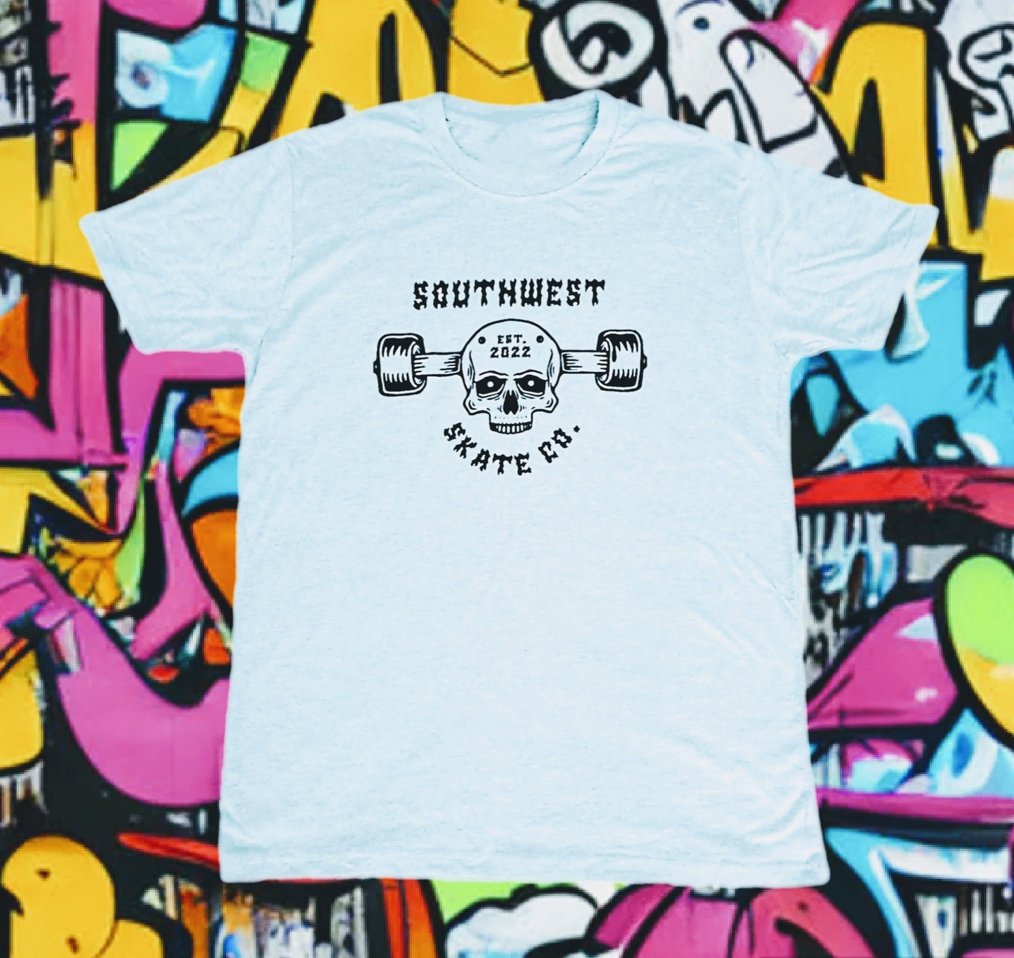 Southwest skate co white truck head t-shirt