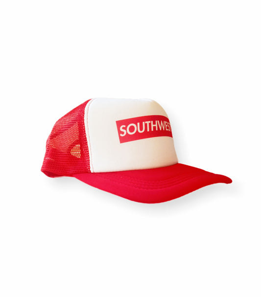 Southwest skate co red trucker hat