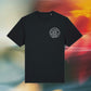 Wheel logo t-shirt front and back print.
