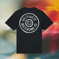 Wheel logo t-shirt front and back print.