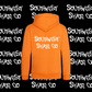 Orange southwest skate co            white back and front print hoodie