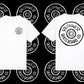 Wheel logo t-shirt front and back print.