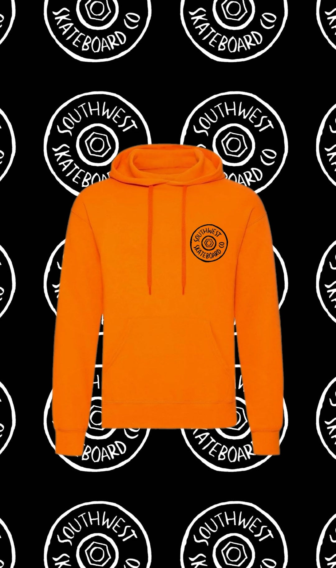 Orange wheel logo hoodie