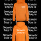 Orange southwest skate co            white back and front print hoodie
