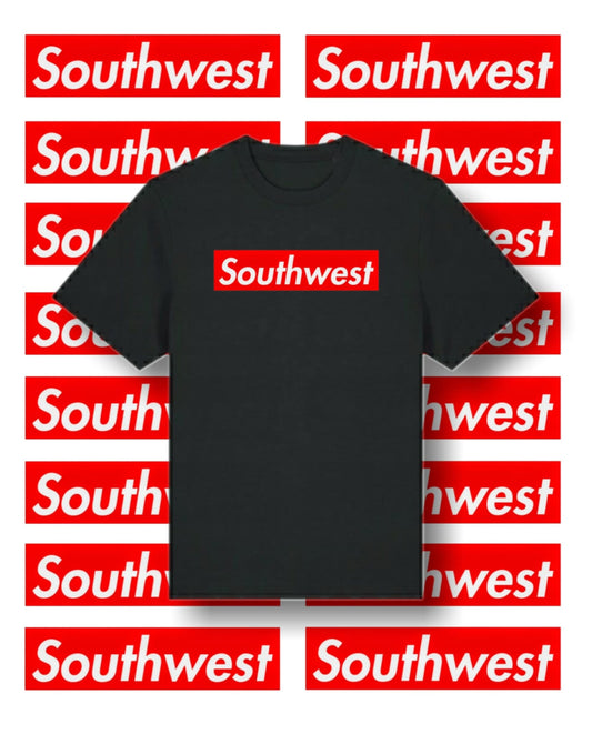 Southwest red logo balck T-shirt