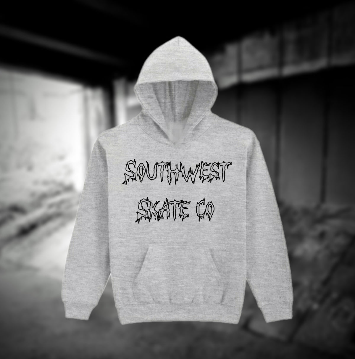Southwest skate co sketchy grey hoodie