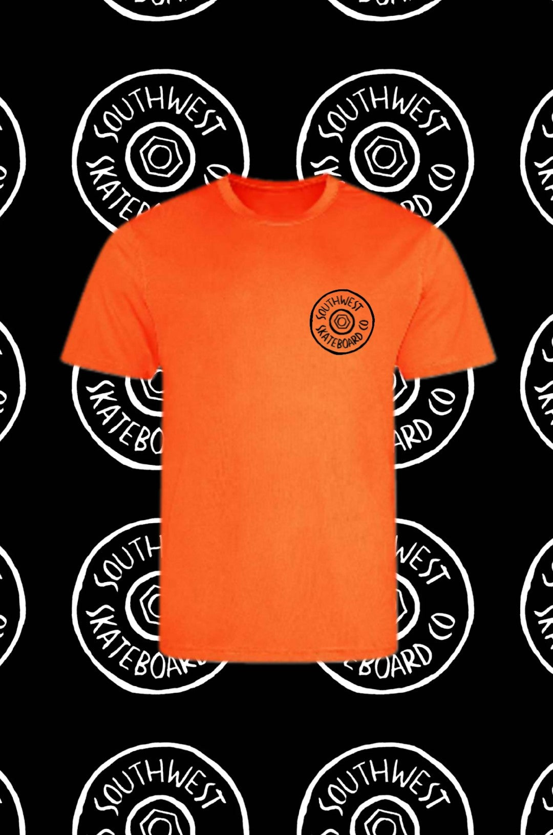 Orange wheel logo t-shirt