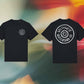 Wheel logo t-shirt front and back print.