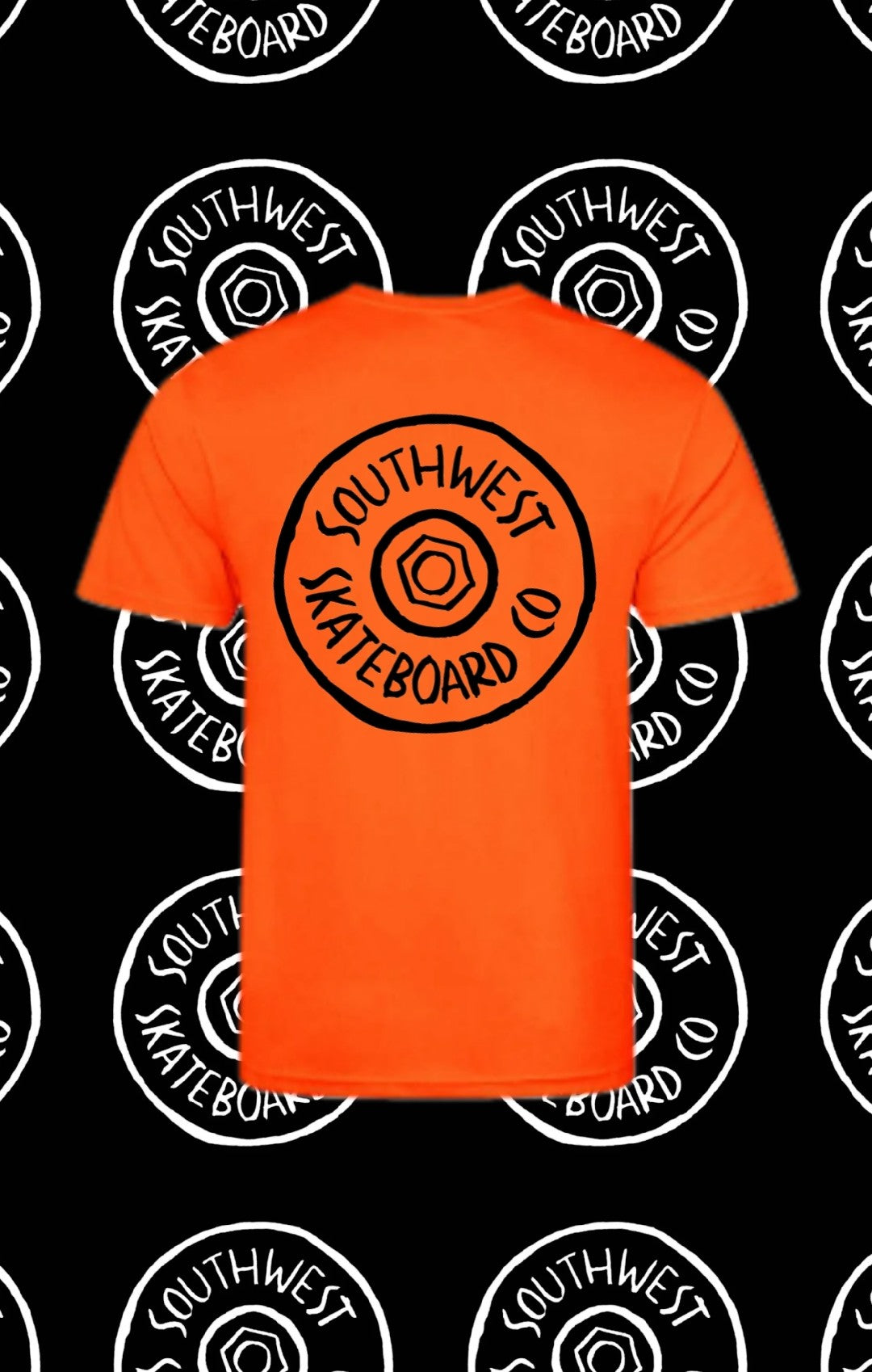 Orange wheel logo t-shirt