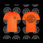 Orange wheel logo t-shirt