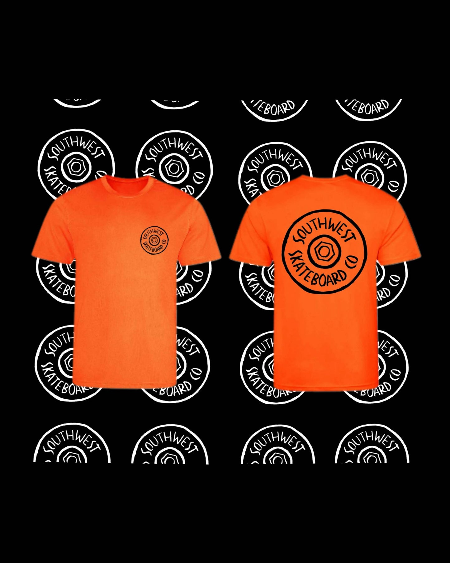 Orange wheel logo t-shirt