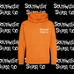 Orange southwest skate co            white back and front print hoodie