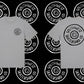 Wheel logo t-shirt front and back print.