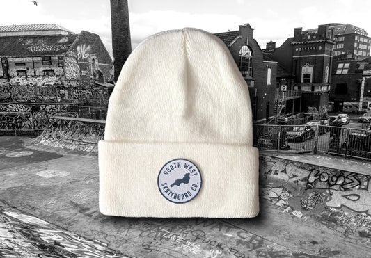 White southwest skate co beanie