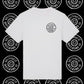 Wheel logo t-shirt front and back print.