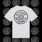 Wheel logo t-shirt front and back print.